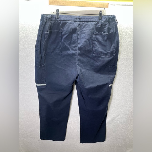 FedEx Cargo Work Pants Womens 18R Navy Safety Stripes plus size comfy 2337 - Picture 6 of 7